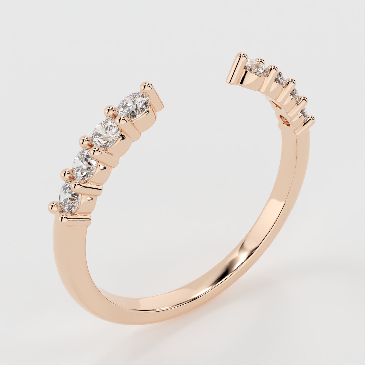 14K Rose Gold Slant